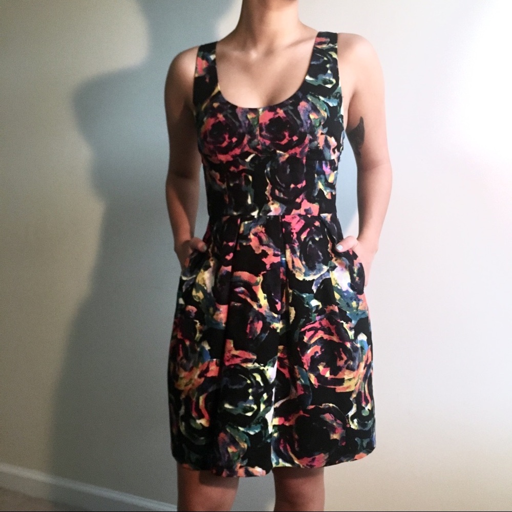Jack BB Dakota Abstract Floral Dress sz 0